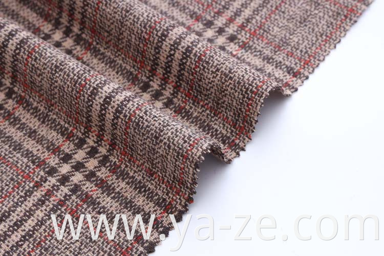 Classic design check plaid tweed manufacturer yarn dyed fabric woolen wool for men shirt women blouse cloth